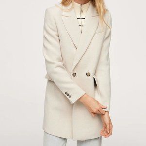 Wool double-breasted coat